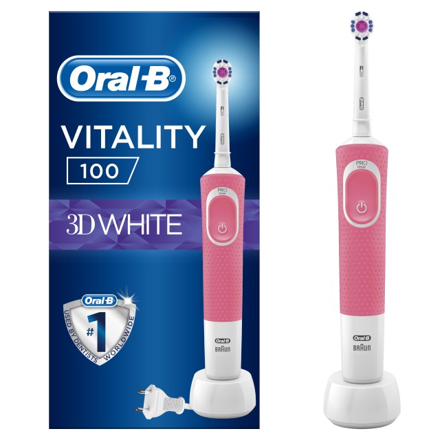 Oral-B Vitality 100 3D White Pink Ηλεκτρική Οδοντόβουρτσα 1τμχ