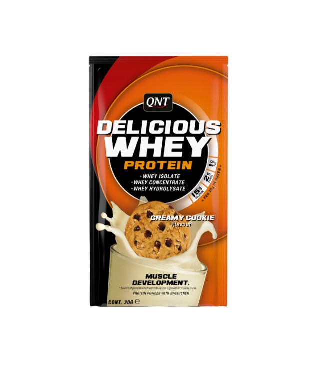 QNT Delicious Whey Protein Single Dose Creamy Cookie 20gr