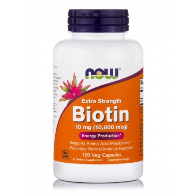 Now foods Extra Strength Biotin 10mg 120 Veget.caps