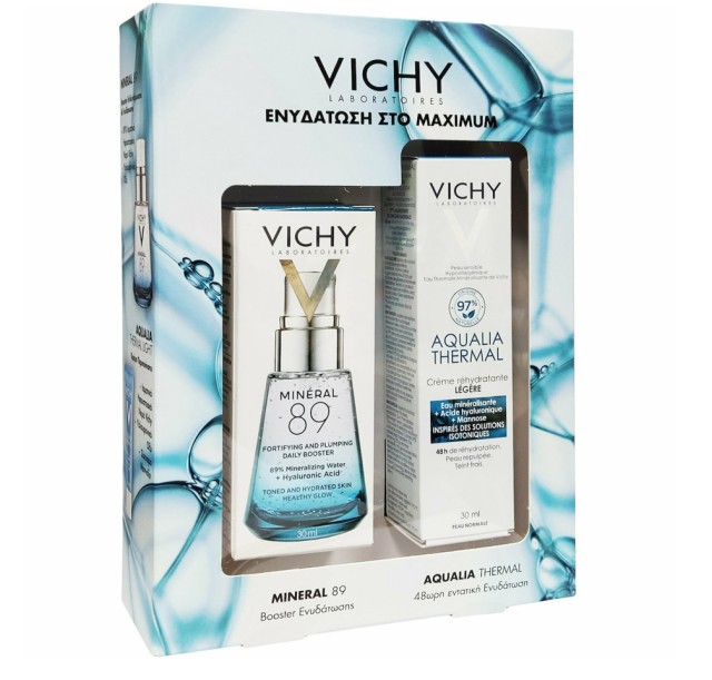 Vichy Set Mineral 89 Probiotic Fractions Booster Ενυδάτωσης 30ml + Vichy Aqualia Thermal Light 48ωρη Εντατική Ενυδάτωση 30ml