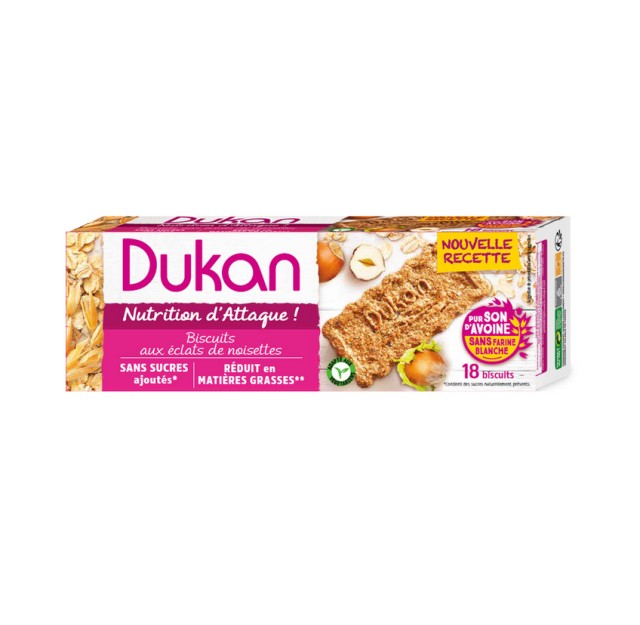 Dukan Oatmeal cookies with hazelnut flavor 225gr