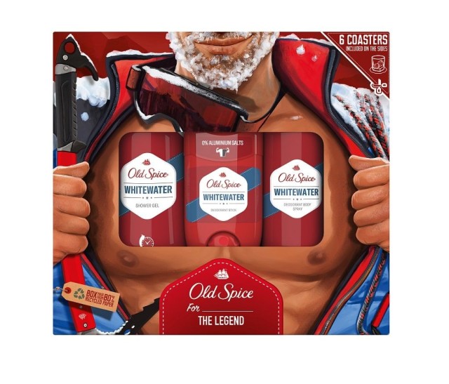 Old Spice Set Whitewater Deodorant Body Spray 150ml + Old Spice Whitewater Shower Gel 250ml + Old Spice Whitewater Deodorant Stick 50ml