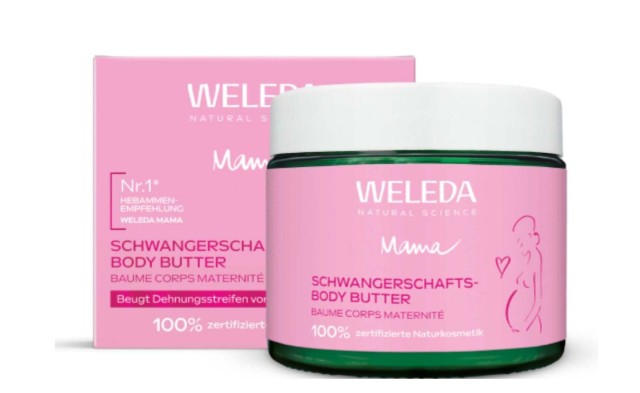 Weleda Mama Stretch Mark Body Butter Nourishing Care Βούτυρο Σώματος για Ραγάδες 150ml
