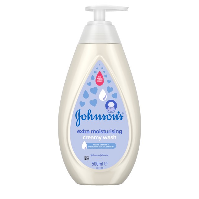 Johnson’s Extra Moisturising 2 σε 1 Αφρόλουτρο & Σαμπουάν 500ml