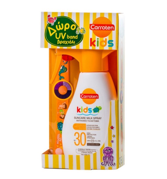 Carroten Set Kids Suncare Milk Spray Spf30 200ml + Δώρο UV Band Βραχιόλι 1τμχ