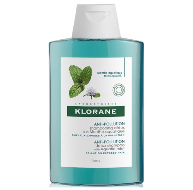 Klorane Anti-Pollution Detox Shampoo with Aquatic Mint 400ml