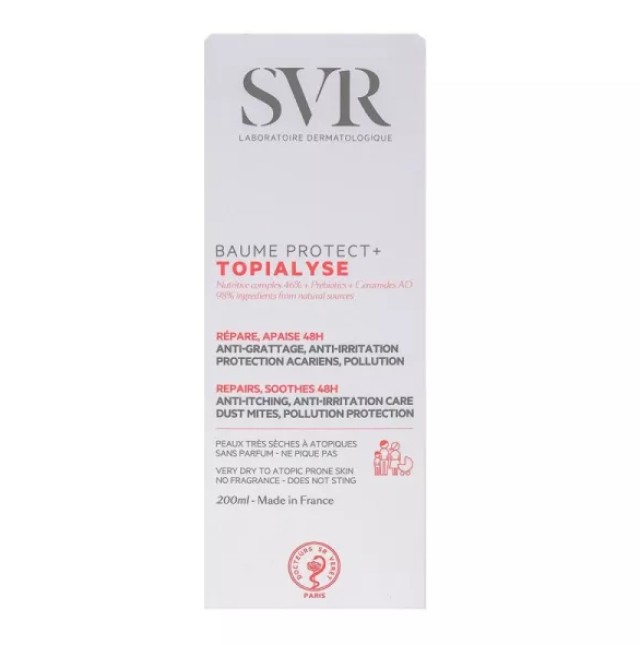 SVR Topialyse Protect+ 48h Καταπραϋντική Κρέμα Σώματος & Προσώπου 200ml