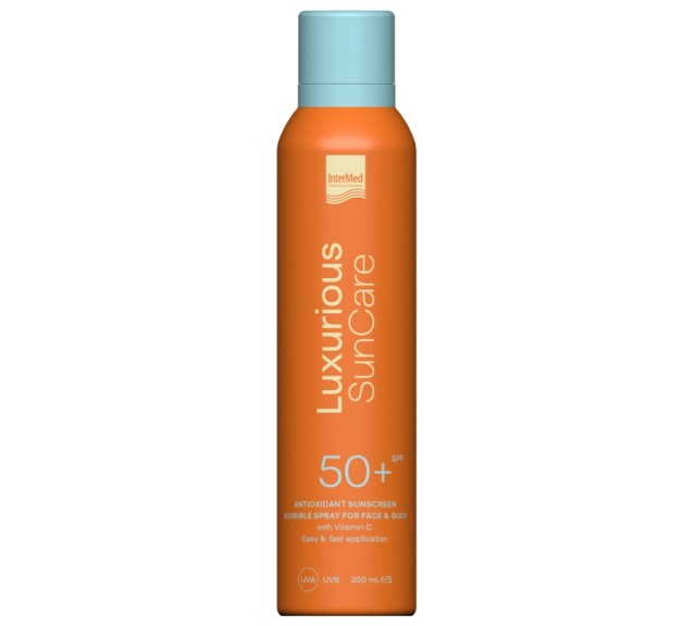 Intermed Luxurious SunCare SPF50 Antioxidant Sunscreen Invisible Spray for Face and Body 200ml