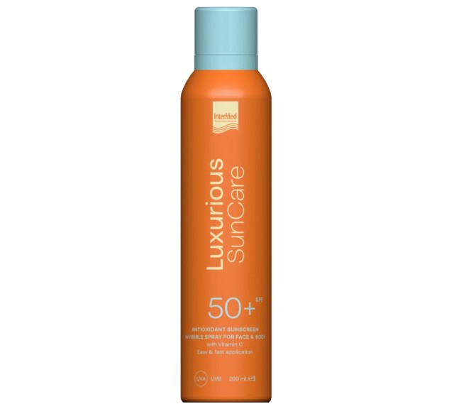 Intermed Luxurious SunCare SPF50 Antioxidant Sunscreen Invisible Spray for Face and Body 200ml