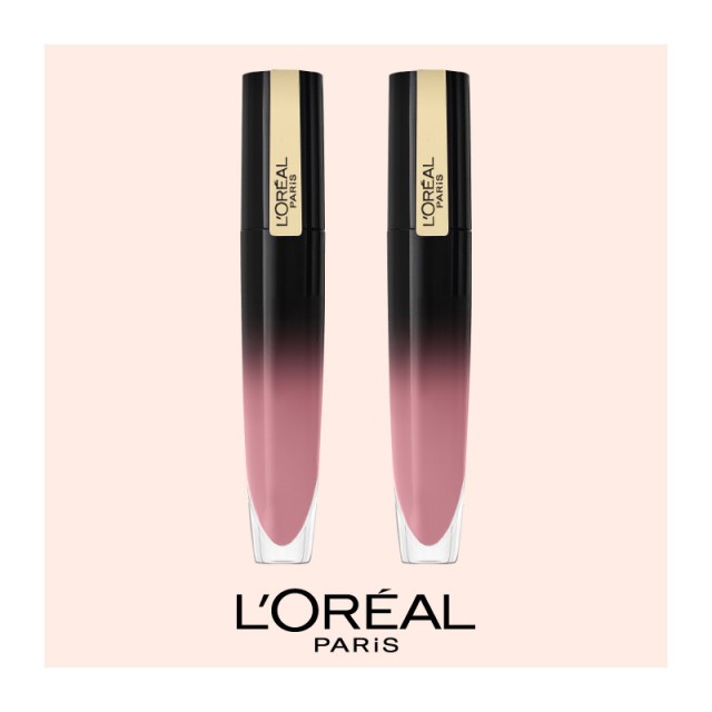 L'Oreal Paris Set Gloss Rouge Brilliant Signature 305 Be Captivating Liquid Lip Gloss Duo Pack 6,7ml