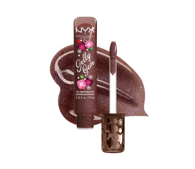 Nyx Professional Makeup Jelly Gem Lip Gloss 01 Cocoa Sparkle 7.5ml