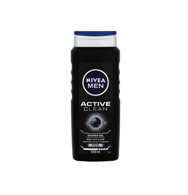 Nivea Men Shower Gel Active Clean 3in1 Ανδρικό Αφρόλουτρο 500ml