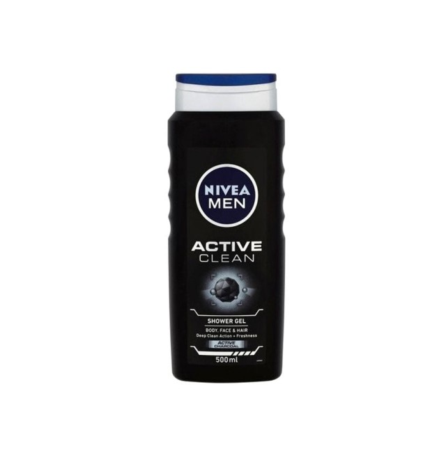 Nivea Men Shower Gel Active Clean 3in1 Ανδρικό Αφρόλουτρο 500ml