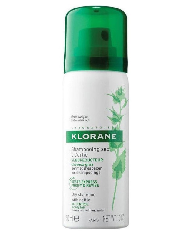 Klorane Shampoo Sec Ortie Oil Control for Brown to Dark Hair 50ml