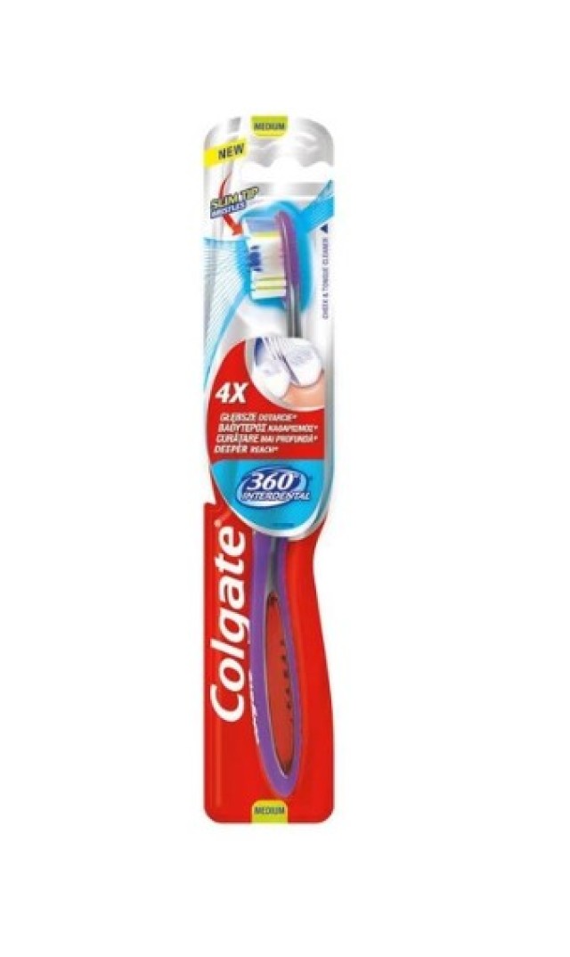 Colgate 360 Interdental Medium Οδοντόβουρτσα 1τμχ