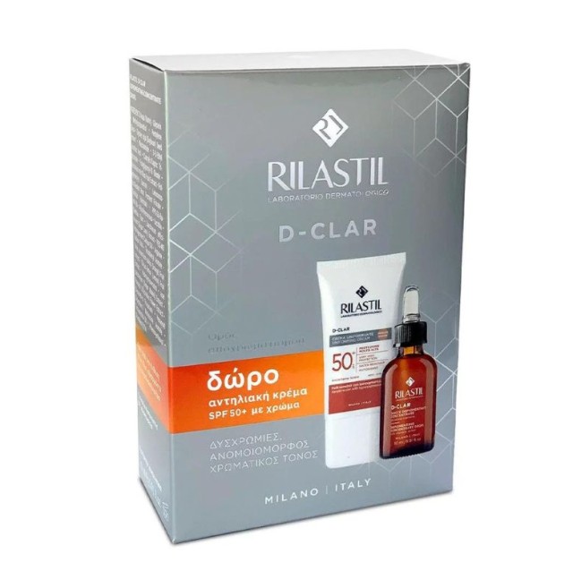Rilastil Set D-Clar με Depigmenting Concentrate Drops Ορός Αποχρωματισμού 30ml & Δώρο D-Clar Uniforming Cream SPF50+ Αντηλιακή Κρέμα με Χρώμα Medium Απόχρωση 40ml