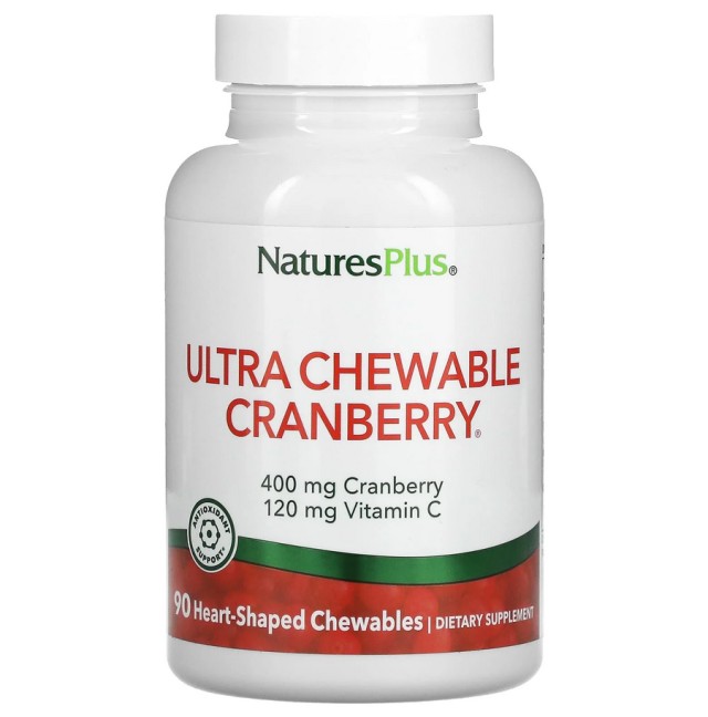 Nature's Plus Ultra Chewable Cranberry 90 Μασώμενες Ταμπλέτες με Γεύση Φράουλα