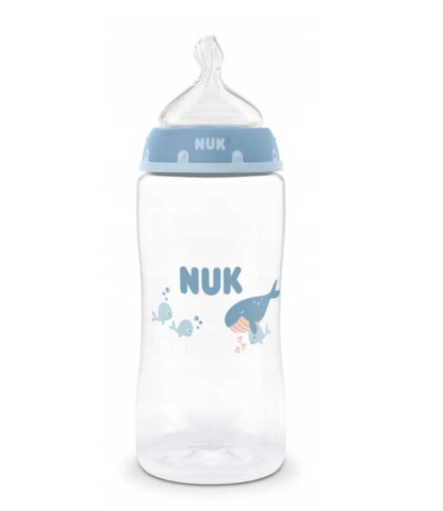 Nuk First Choice Πλαστικό Μπιμπερό με Δείκτη Ελέγχου Θερμοκρασίας 3m+ 300ml