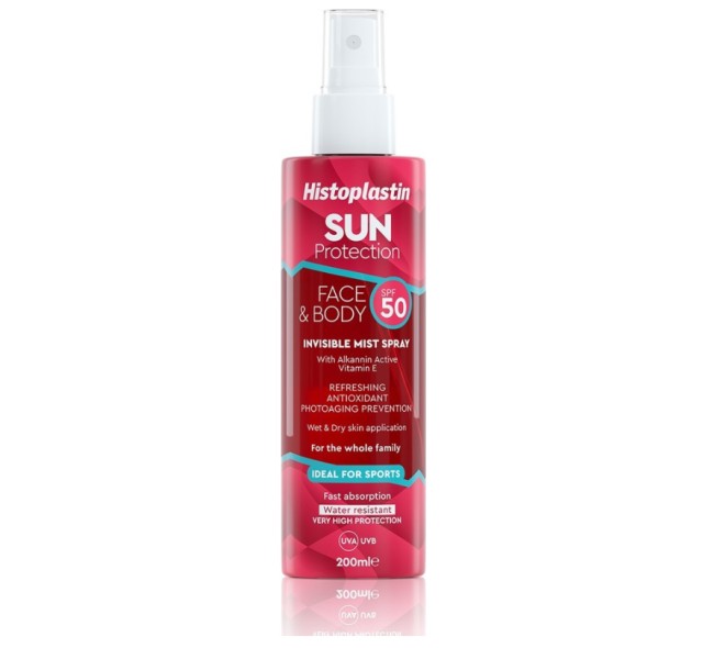 Histoplastin Sun Protection Face & Body Invisible Mist Spray SPF50 200ml