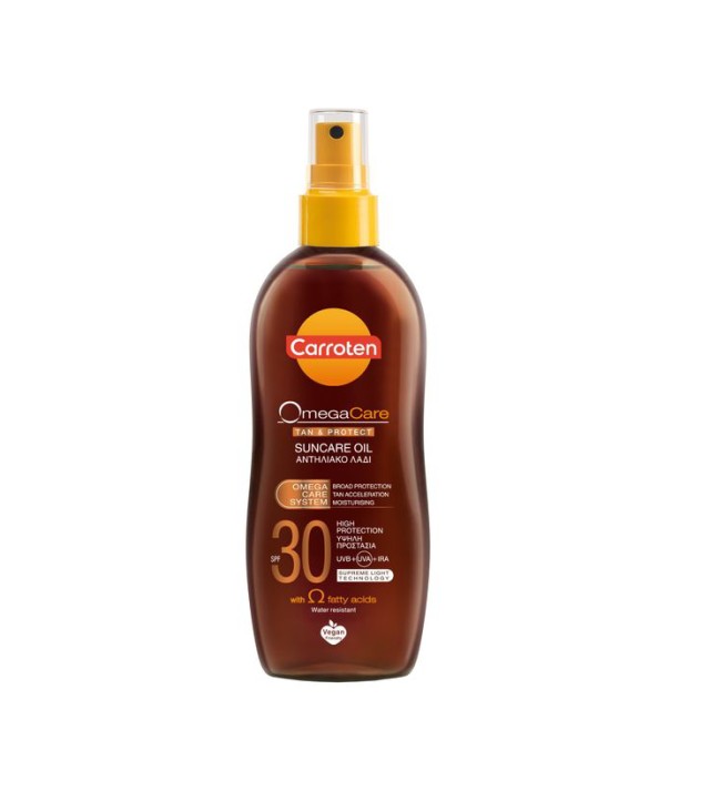 Carroten Omega Care Tan & Protect Suncare Oil SPF30 Αντηλιακό Λάδι 150ml