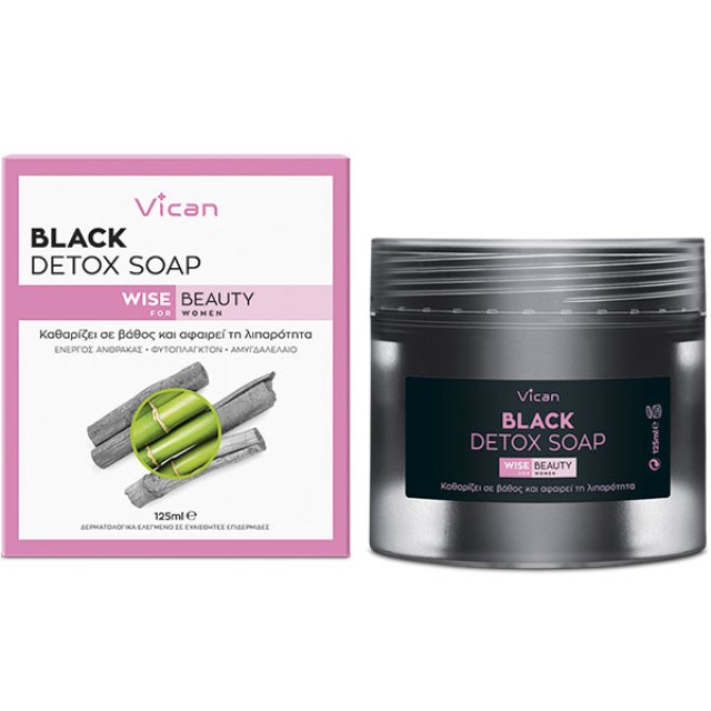 Vican Wise Beauty for Women Black Detox Soap 125ml