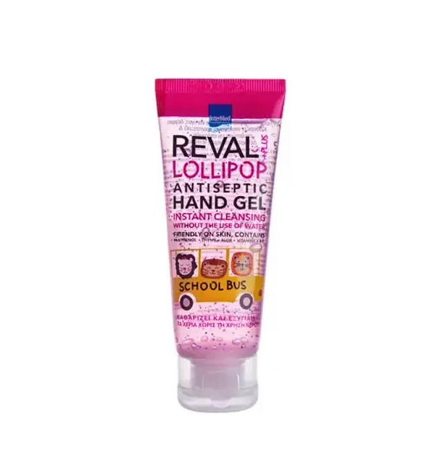 Intermed Reval Plus Antiseptic Hand Gel Lollipop Schoolbus 75ml