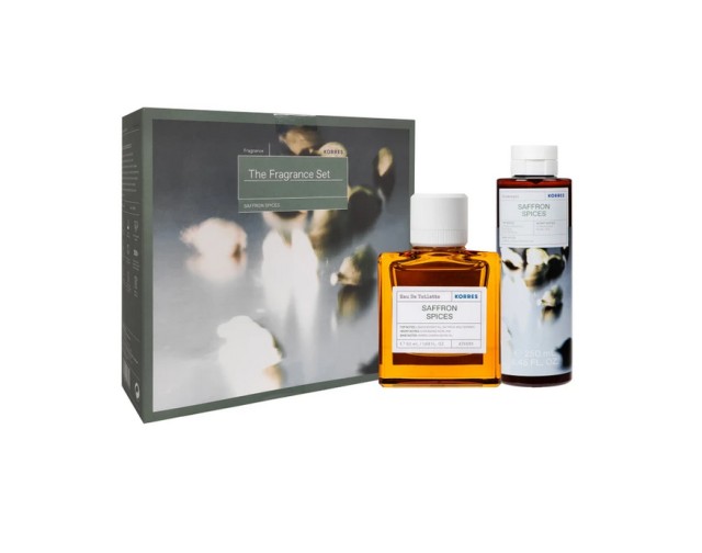 Korres the Fragrance Set Safron Spices Eau de Toilette 50ml + Safron Spices Showergel 250ml