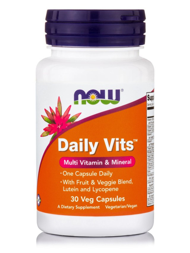 Now Foods Daily Vits Multi (+Lycopene and Lutein) Vegetarian 30Vcaps