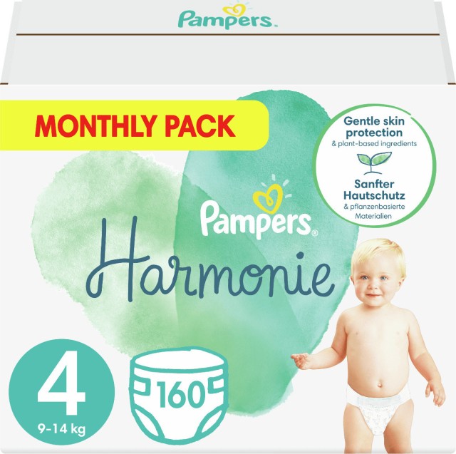 Pampers Harmonie Monthly Pack Νο4 (9-14kg) 160τμχ