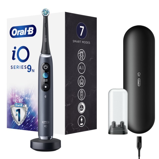 Oral-B iO Series 9N Ηλεκτρική Οδοντόβουρτσα Magnetic Black Onyx 1τμχ