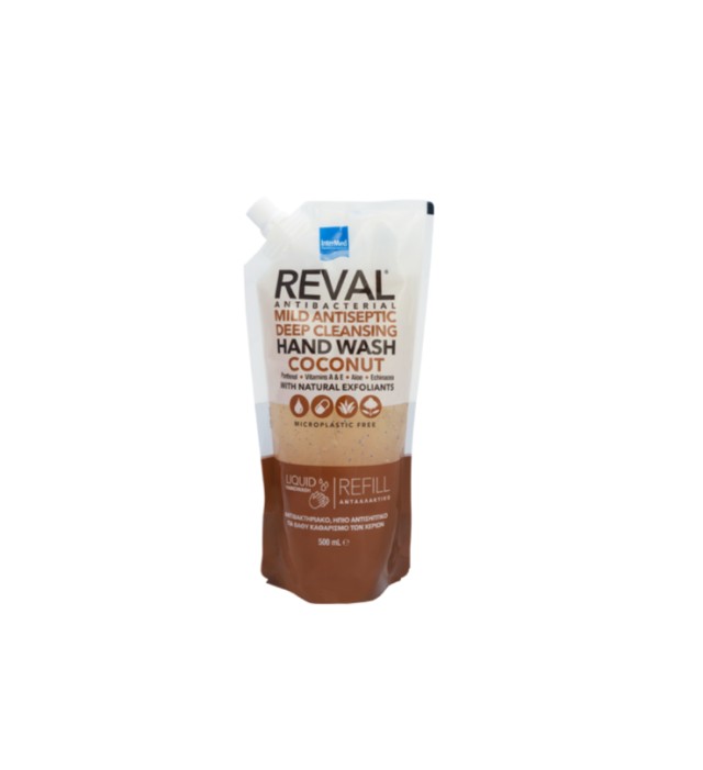 Intermed Reval Refill Mild Antiseptic Deep Cleansing Hand Wash Coconut 500ml