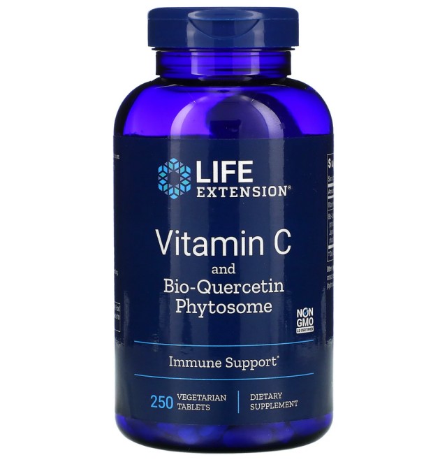 Life Extension Vitamin C and Bio-Quercetin Phytosome 250 Veg.Tab.