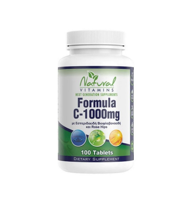 Natural Vitamins C-1000 with Bioflavonoids 100 Ταμπλέτες
