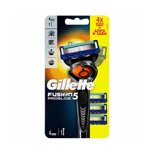 Gillette Fusion Proglide 5 Μηχανή + Δώρο Ανταλλακτικά 4τμχ