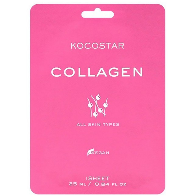 Kocostar Collagen Face Mask Εμποτισμένη Μάσκα Αναζωογόνησης για Όλους τους Τύπους Δέρματος VEGAN 25ml