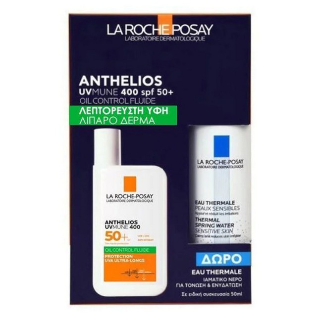 La Roche Posay Set Anthelios UVMune 400 Oil Control Fluid Spf50+ 50ml + Δώρο Eau Thermale 50ml