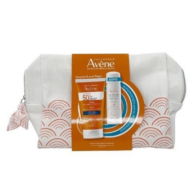 Avene Set Fluide SPF50+ Αντιηλιακή Κρέμα Προσώπου για Κανονικό Μικτό Ευαίσθητο Δέρμα 50ml + ΔΩΡΟ Avene Eau Thermale 50ml