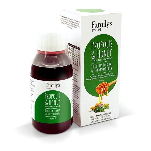 Family's Syrups With Propolis & Honey 150ml