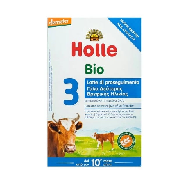 Holle Βιολογικό Βρεφικό Αγελαδινό Γάλα No3 από τον 10+ Μήνα 600gr