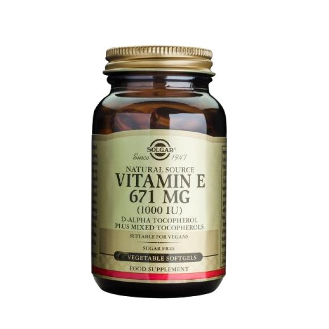 SOLGAR VITAMIN E 1000 IU SOFTGELS 100CAP