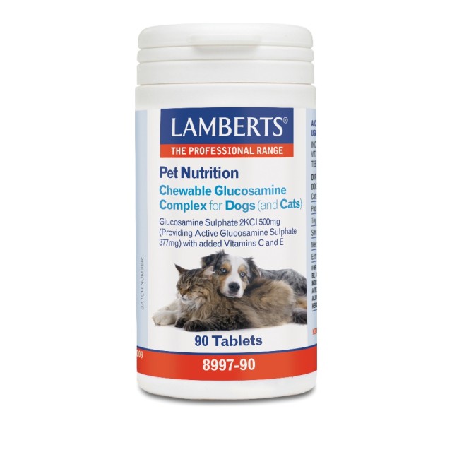 Lamberts Pet Nutrition Chewable Glucosamine Complex for Cats & Dogs 90tabs