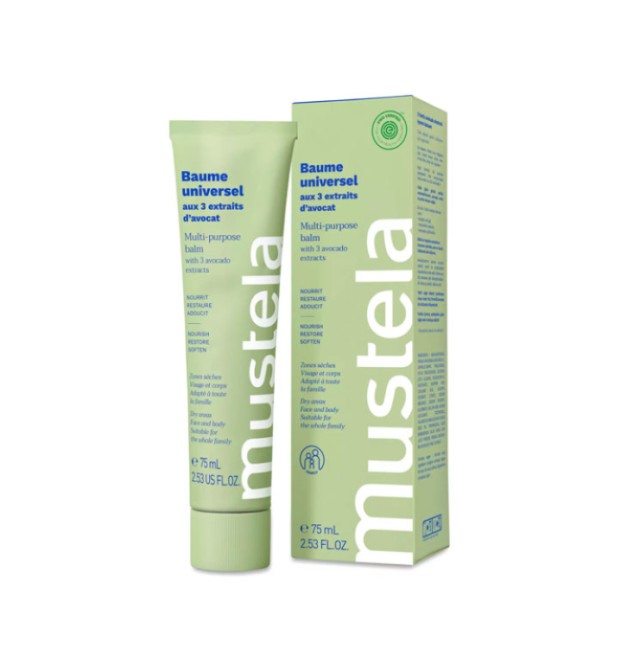 Mustela Multi-Purpose Balm Βιολογικό Βάλσαμο για Πρόσωπο & Σώμα με 3 Είδη Αβοκάντο 75ml