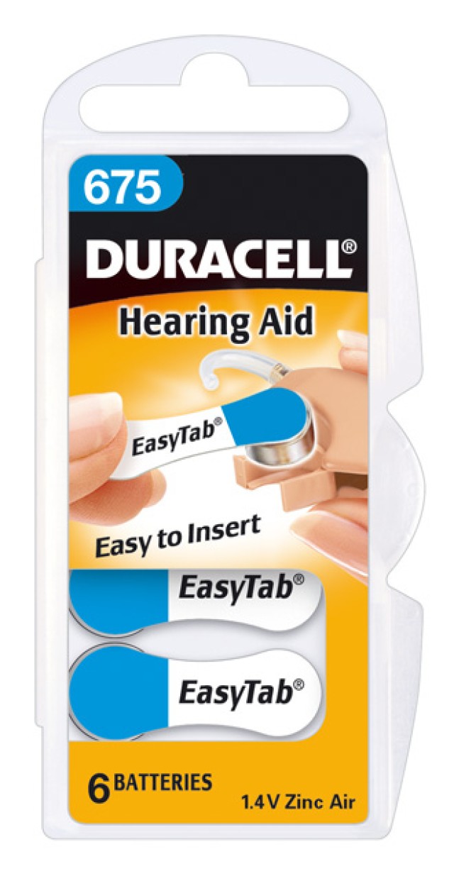 Duracell Hearing Aid Battery With Easytab 675 6τμχ