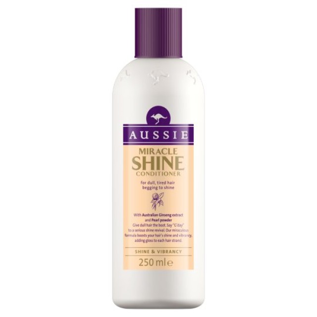 AUSSIE Miracle Shine Conditioner Μαλλακτική Κρέμα για Θαμπά & Ξηρά Μαλλιά 250ml