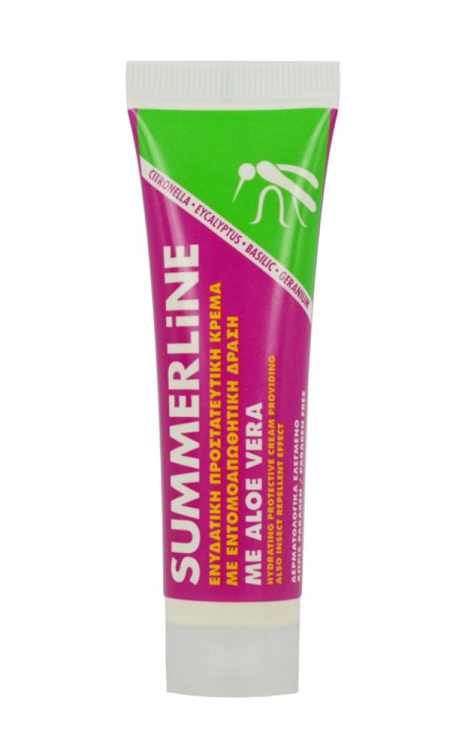 MEDISEI Summerline Aloe Vera, Ενυδατική προστατευτική κρέμα με aloe vera και εντομοαπωθητική δράση 30ml