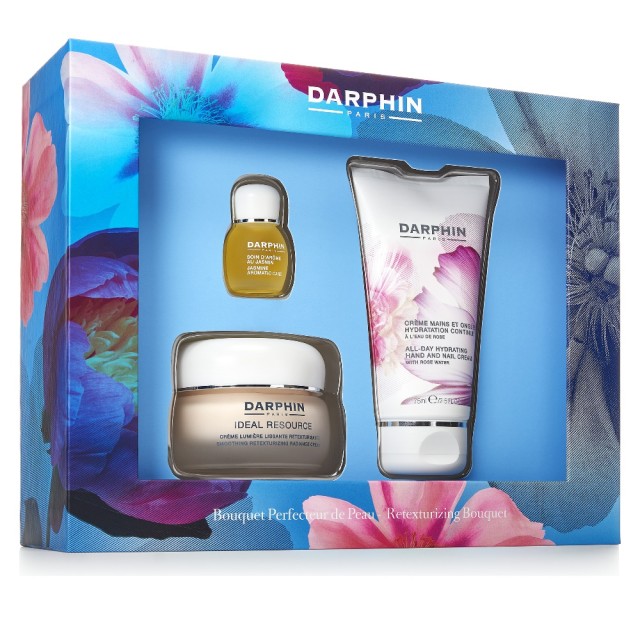 Darphin Set Retexturizing Bouquet Ideal Resource Ideal Resource Smoothing Retexturizing Radiance Cream 50ml + All-Day Hydrating Hand & Nail Cream? 75ml + Jasmine Aromatic Care 4ml