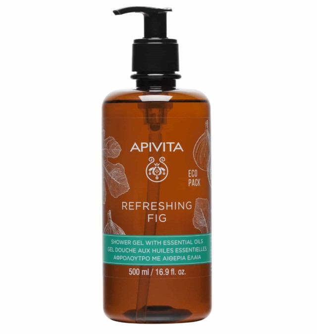 Apivita Refreshing Fig Shower Gel Αφρόλουτρο με Αιθέρια Έλαια 500ml