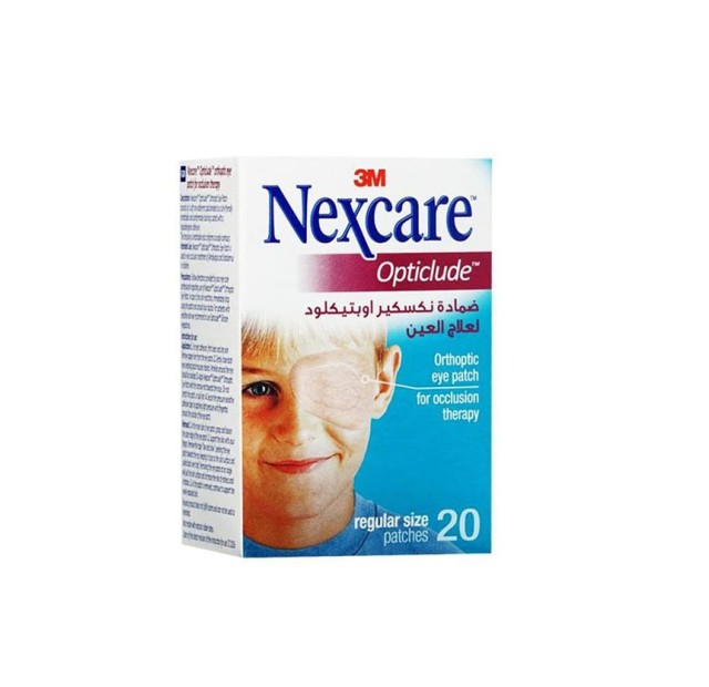 3M Nexcare Opticlude Orthoptic Eye Patch Οφθαλμικός Ορθοπτικός Επίδεσμος Regular Size 20patches