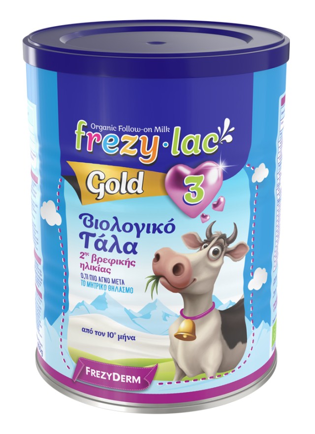 Frezylac Gold 3 Πίνω & Μεγαλώνω Βιολογικό Ρόφημα Γάλακτος σε Σκόνη για Μετά τον 10ο Μήνα 900gr