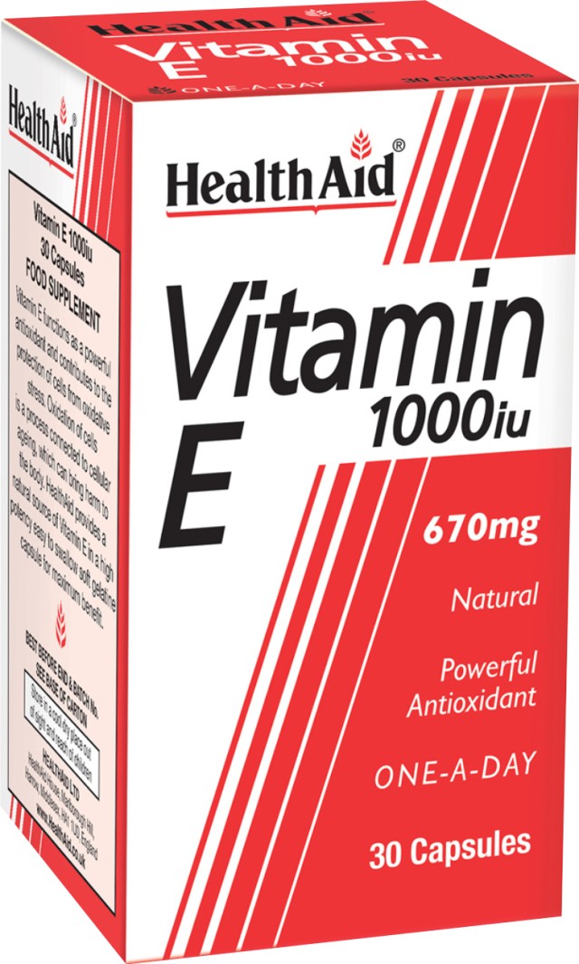 HEALTH AID VITAMIN E 1000IU NATURAL CAPSULES 30'S